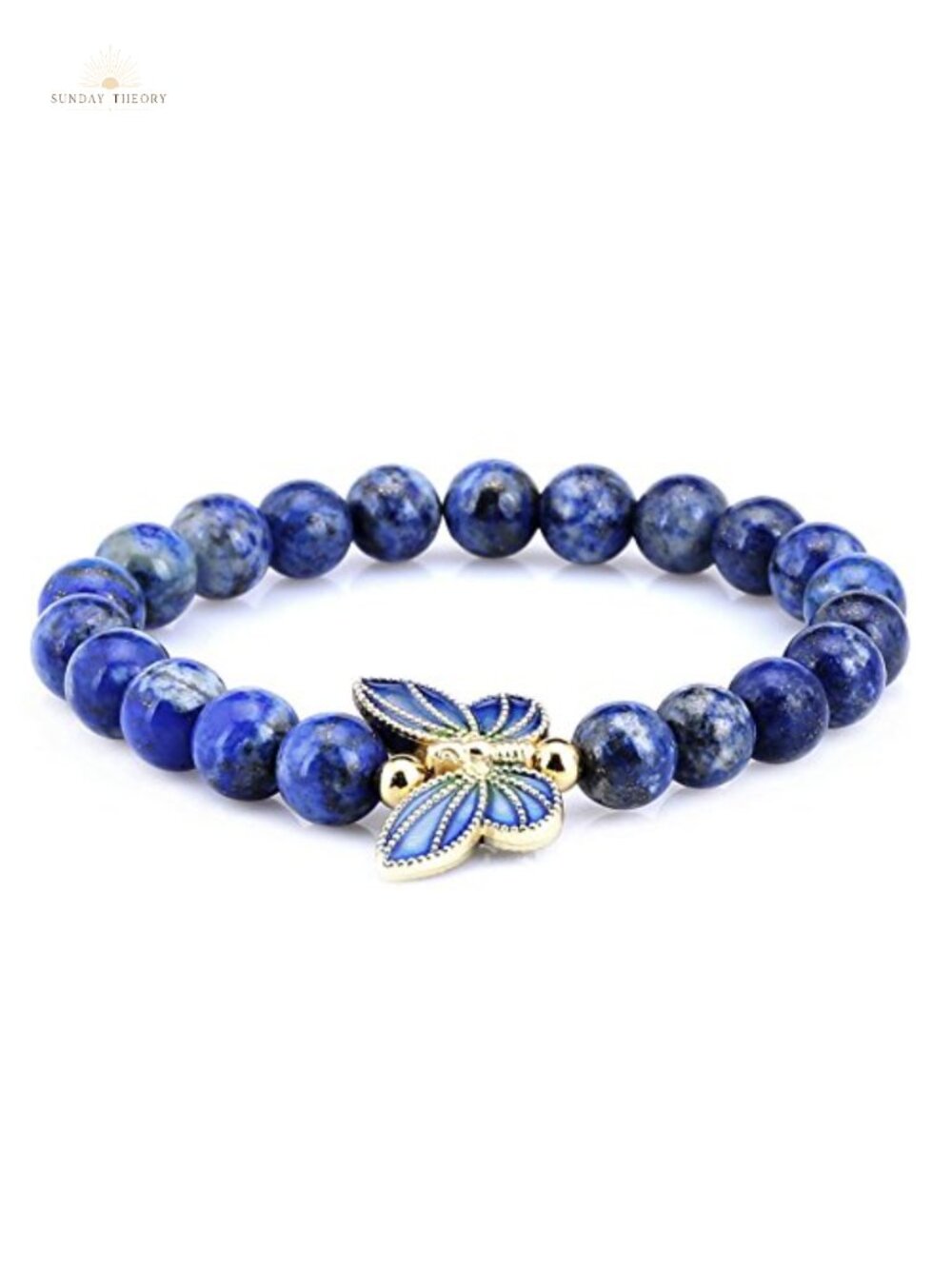 18K Gold Plated Silver Cloisonne Enamel Butterfly Bracelet, Adjustable